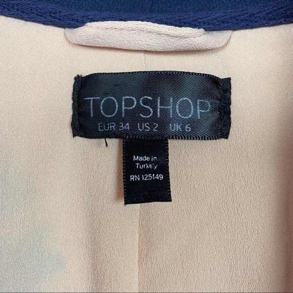 TopShop Beige Tiger Embroidered Duster Jacket Sz.2 - Picture 6 of 16